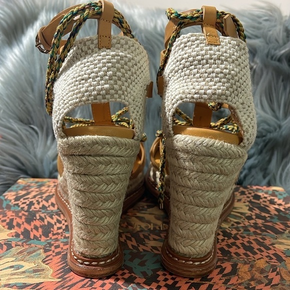 Ulla Johnson Concha Twisted Rope Espadrille Wedges in Chamomile Sz 41 - Picture 14 of 17